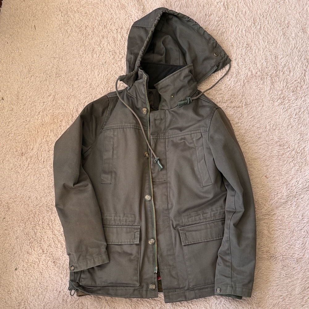 Kids Olive Hooded Jacket